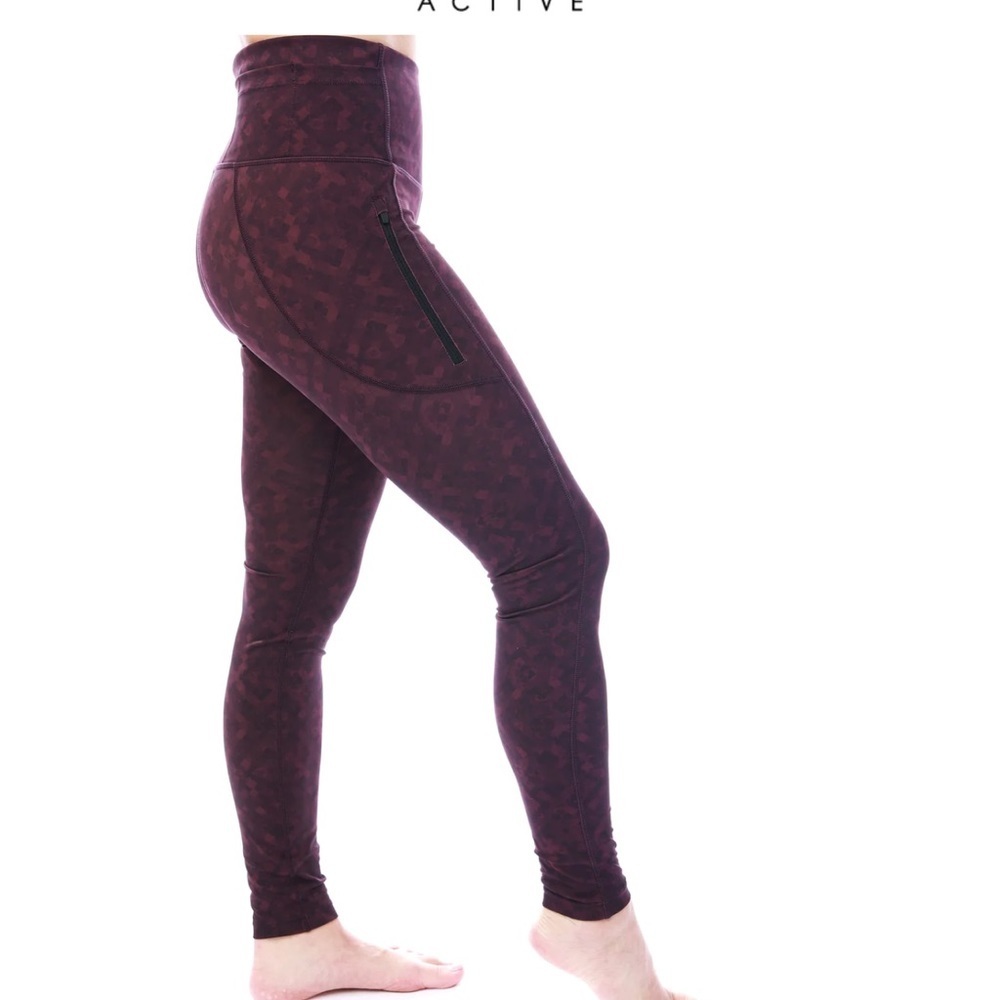 LINC ACTIVE ALL IN PRISM ATHLETIC LEGGINGS ZIPPER LEG POCKETS